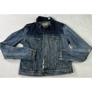 Ralph Lauren‎ Denim & Supply Distressed Rip & Jean Jacket Womens Medium 2 Tone